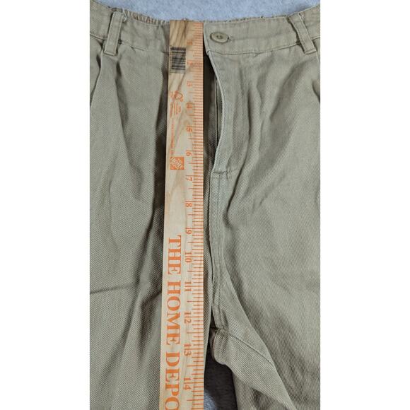 EMPYRE Women Pants Small Tori Y2K Khaki Twill Canvas Baggy Relax Khaki - Picture 9 of 10